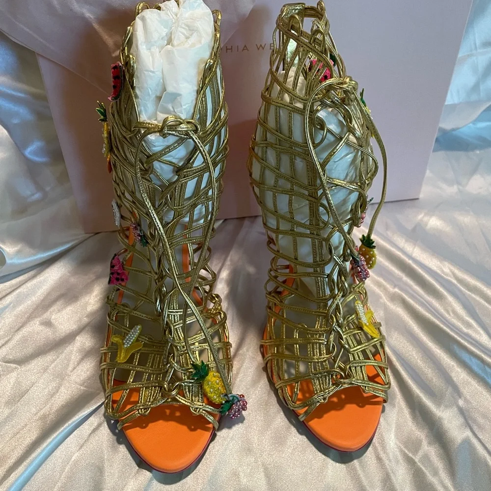 *BRAND NEW IN BOX* Sophia Webster Delphine Fruit Salad size 44 brand new - Picture 4 of 11